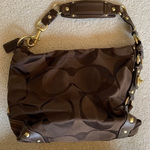 Brown Coach shoulder bag
